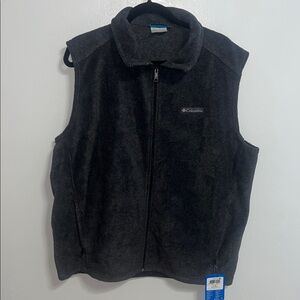 Columbia Grey Zip-Up Sleeveless Sweater